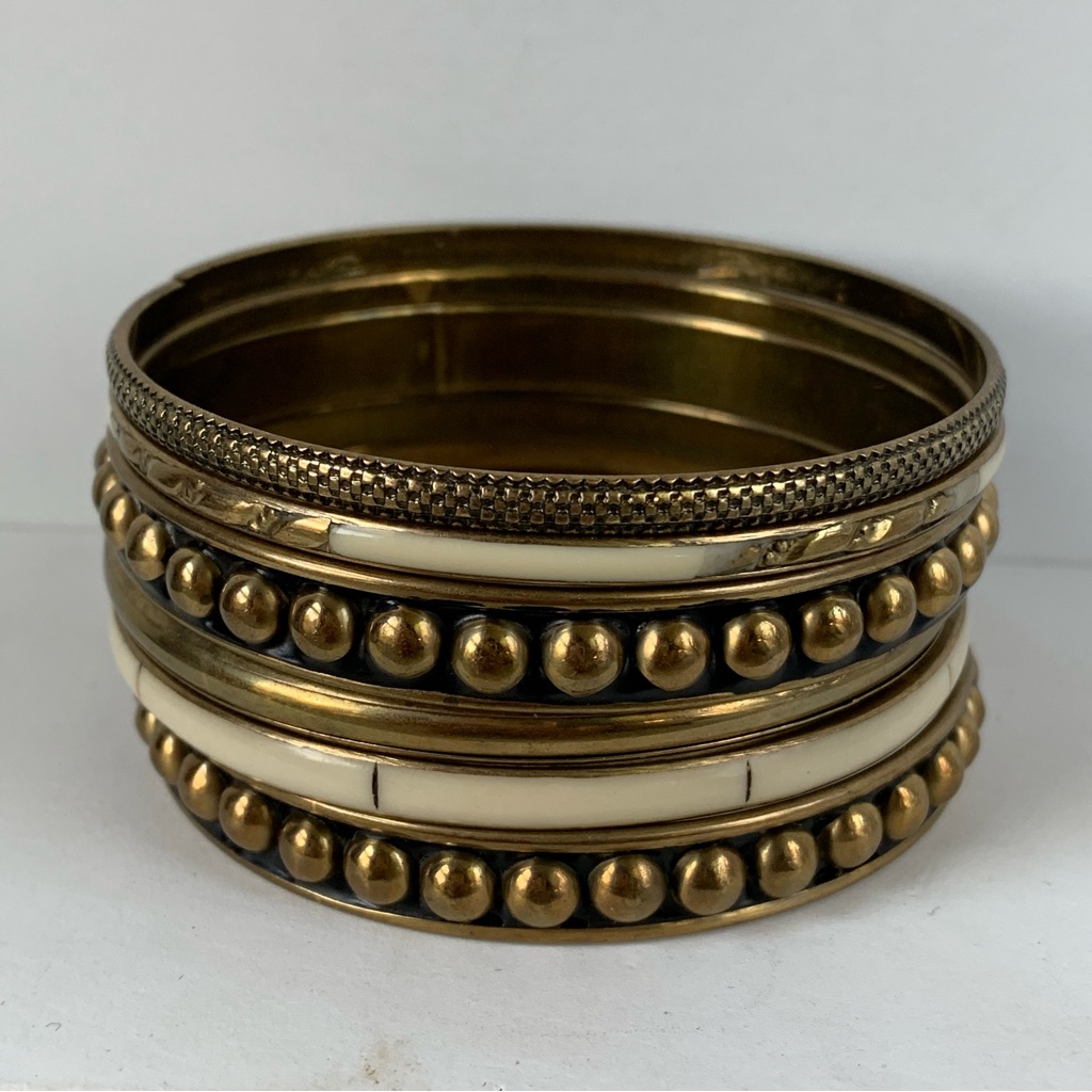 Bronze Bangle Stack Bracelets